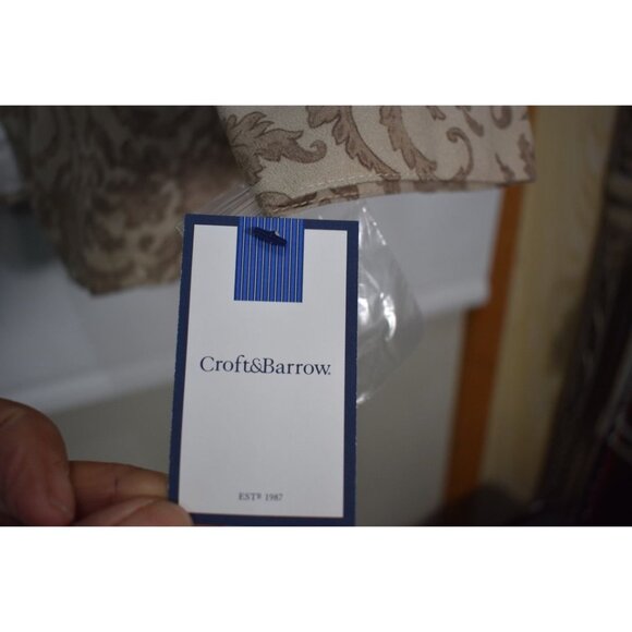 NWT Croft & Barrow Tapestry Beige and Tan Paisley Zip Front Ultra Soft Jacket XL - Picture 7 of 11